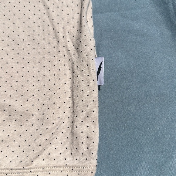 Publish Dot tee mid weight 100% cotton embroidered logo beige w/ black dots L - Picture 2 of 5